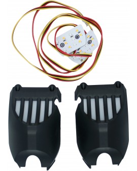 Vsett Apex 10 LED podestu z obudową - Kolor czerwony - Tył Lewy