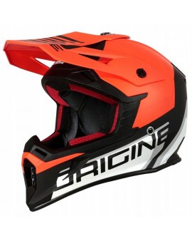 Kask full face na rower, hulajnogę, motocykl - ORIGINE Hero MX Fluo Orange-Black - Rozmiar XL